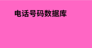 电话号码数据库